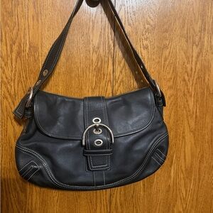 Coach Vintage Black Soho Leather Medium Shoulder Bag